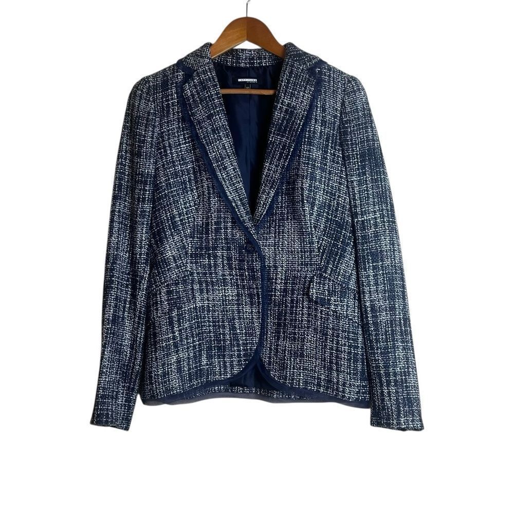 Attitude Jay Manual blue‎ tweed like blazer. Size 10